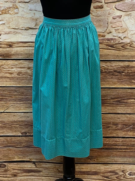 Dirndlschürze Mittellang Türkis Vintage Secondhand