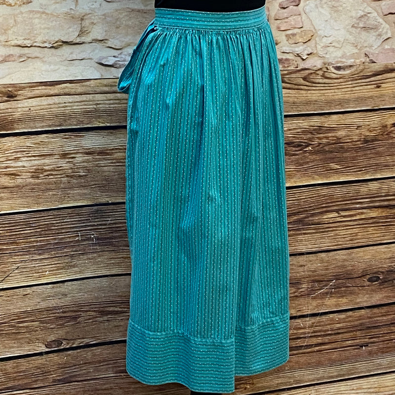 Dirndlschürze Mittellang Türkis Vintage Secondhand, 71 cm