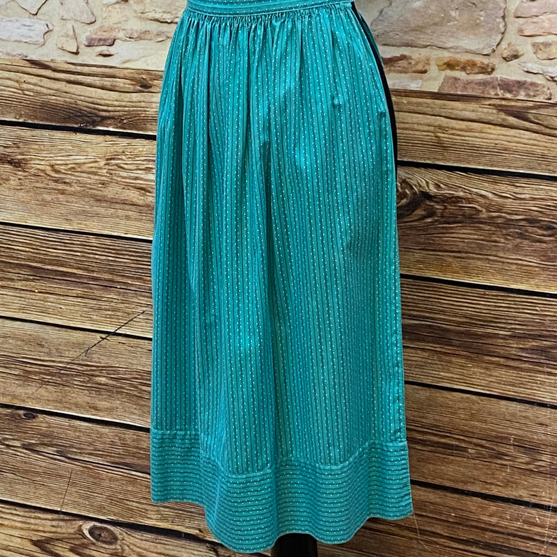 Dirndlschürze Mittellang Türkis Vintage Secondhand, 71 cm