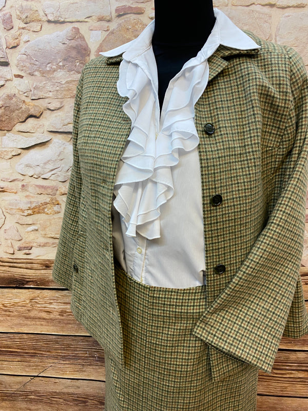 Vintage Damen Tweed-Kostüm im Stil der 20er Jahre, Größe 44