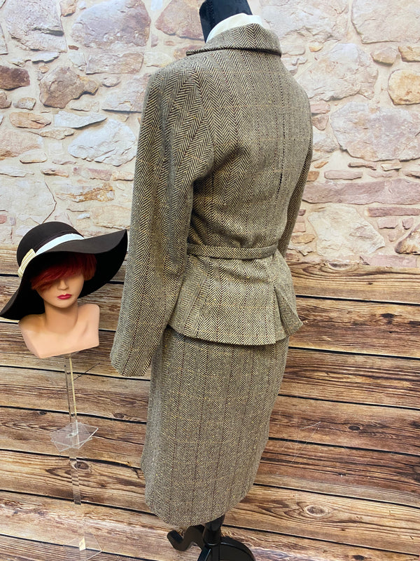 Vintage Tweed-Kostüm – Eleganz im Oldtimer-Stil Gr.38, Ansicht 4