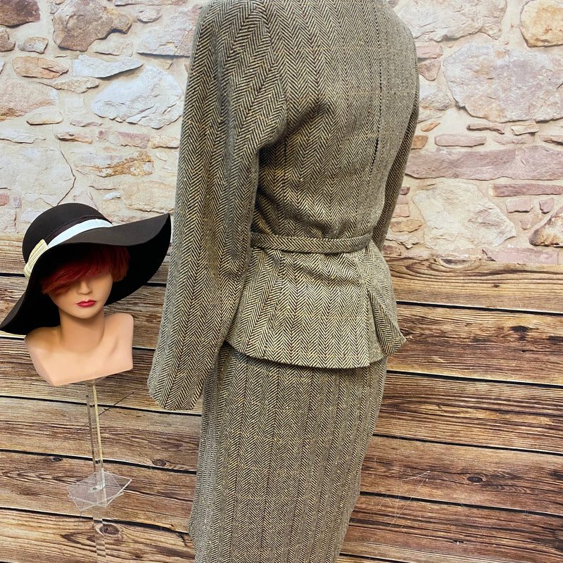 Vintage Tweed-Kostüm – Eleganz im Oldtimer-Stil Gr.38, Ansicht 4