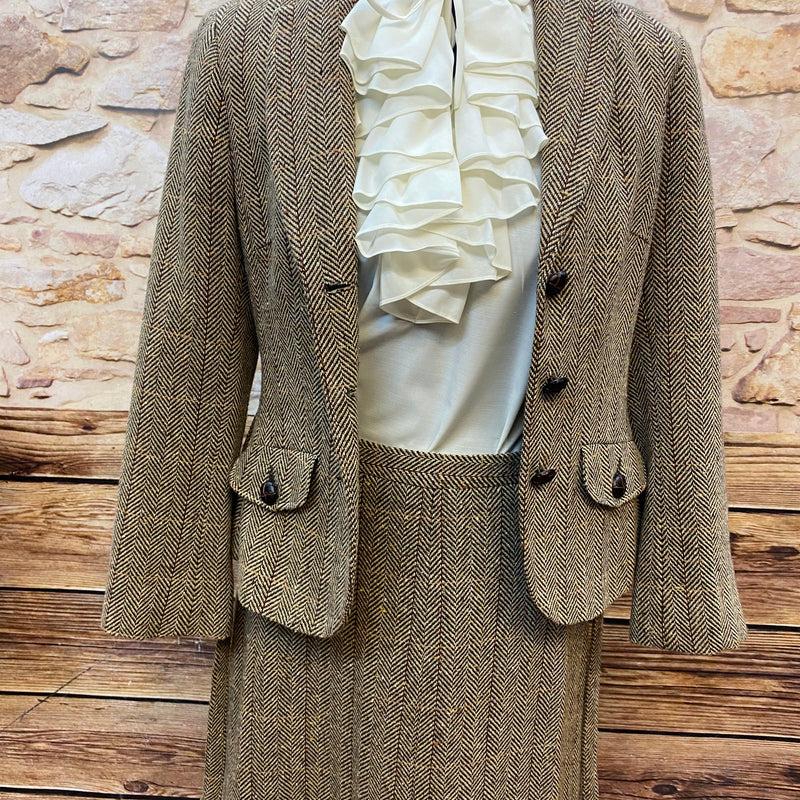Vintage Tweed-Kostüm – Eleganz im Oldtimer-Stil Gr.38, Ansicht 2