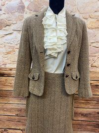 Vintage Tweed-Kostüm – Eleganz im Oldtimer-Stil Gr.38