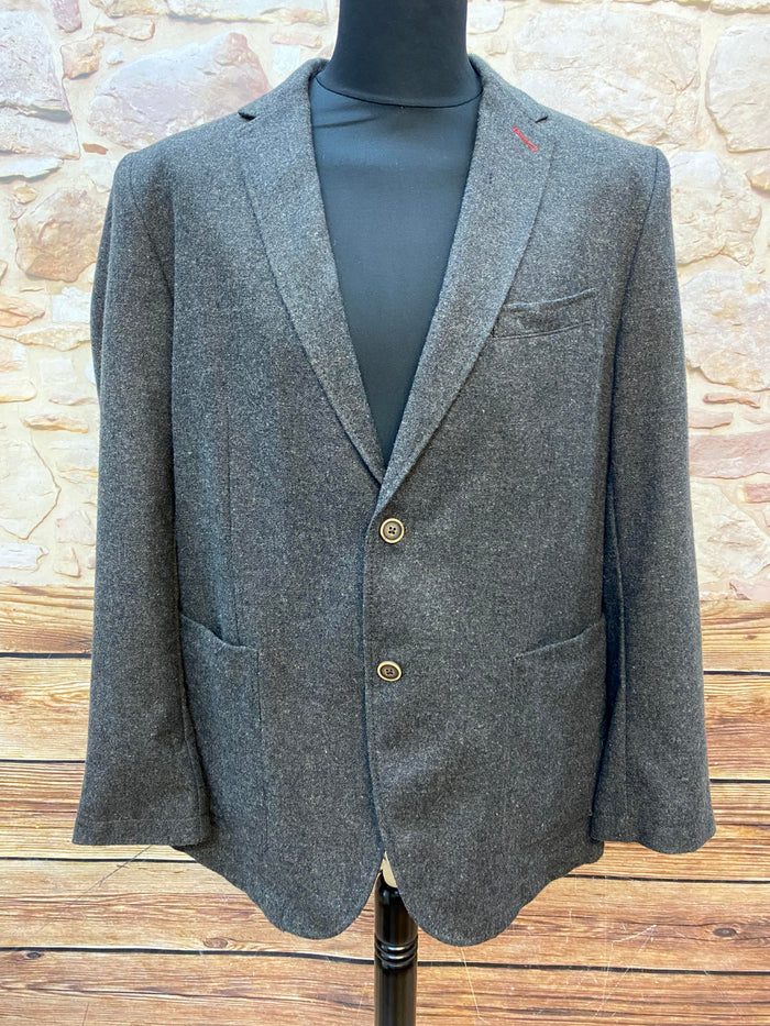 Zeitloses Tweed-Sakko in Grau, Größe 54