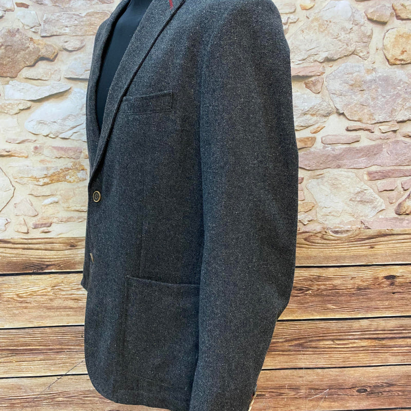 Zeitloses Tweed-Sakko in Grau, Größe 54