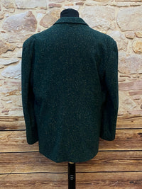 veste vintage, veste en tweed taille 50 homme en vert