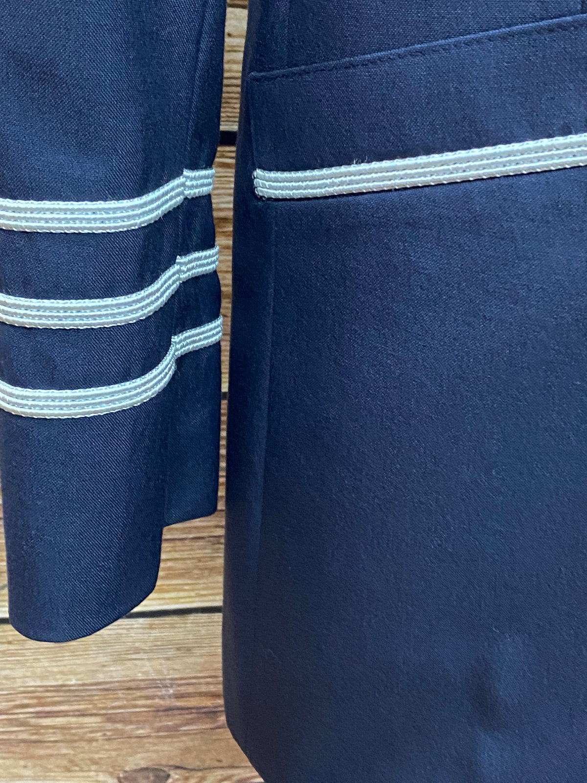 Veste longue d'uniforme, page, hôtel, uniforme taille 48 bleu foncé 