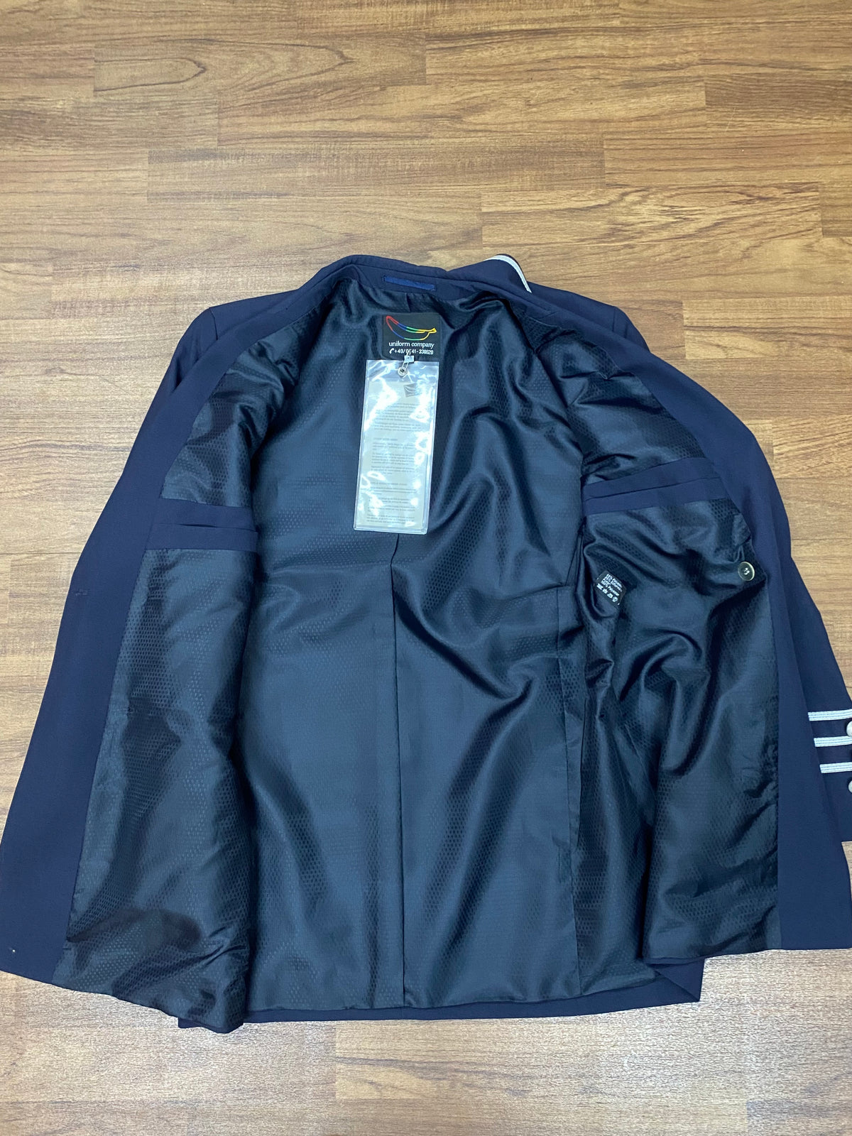 Veste longue d'uniforme, page, hôtel, uniforme taille 48 bleu foncé 