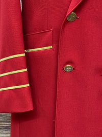 Manteau uniforme, page, uniforme, portier, hôtel, rouge, taille S 