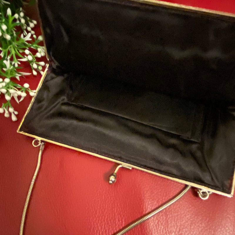Vintage Abendtasche mit Pailletten und Perlenstickerei
