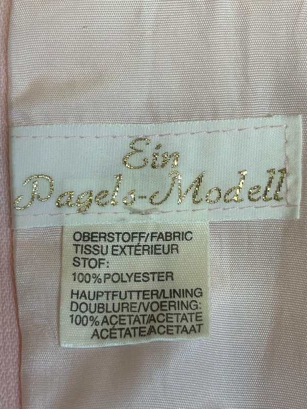 Rosafarbenes Spitzenkleid + Bolero, 70er-Romantik, Unikat