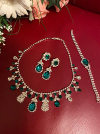 Vintage Schmuckset mit Collier, Armband und Ohrclips