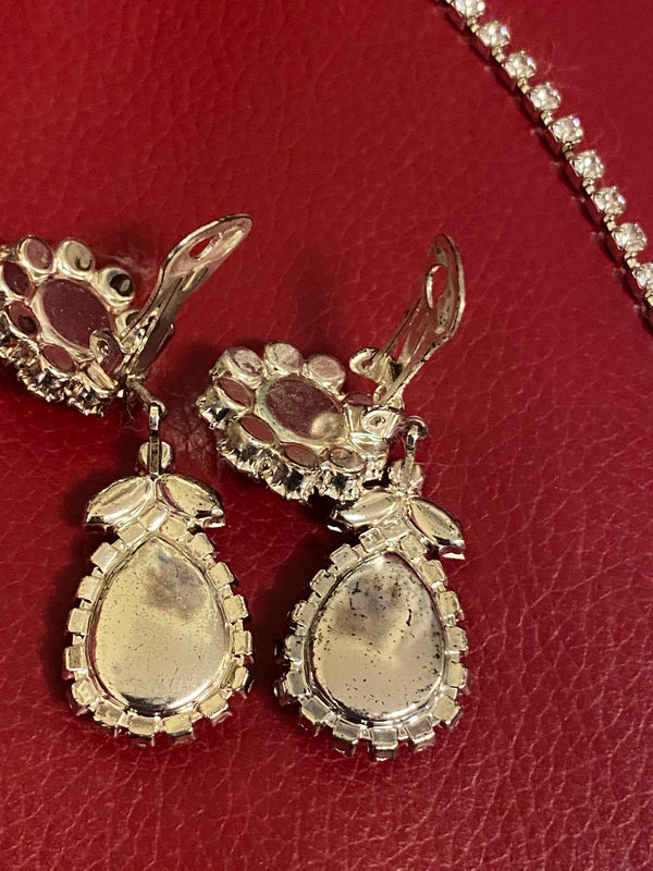 Vintage Schmuckset mit Collier, Armband und Ohrclips