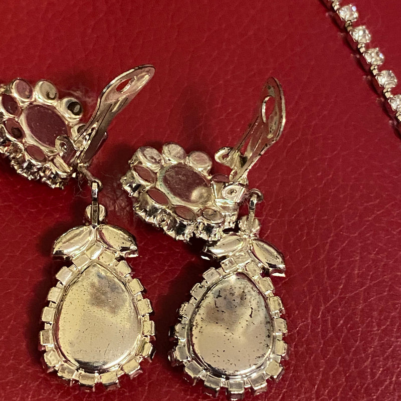 Vintage Schmuckset mit Collier, Armband und Ohrclips