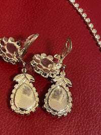 Vintage Schmuckset mit Collier, Armband und Ohrclips