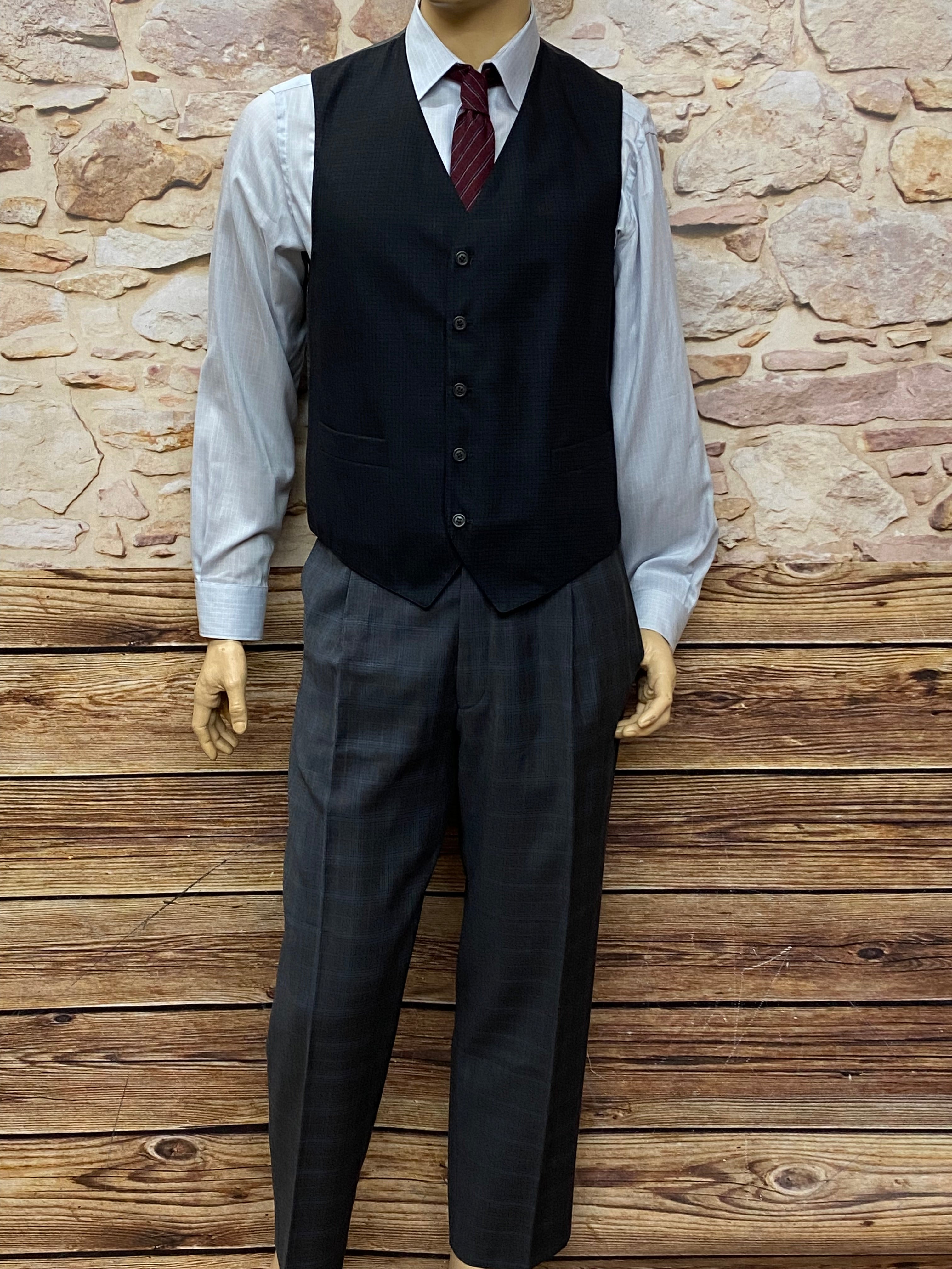 Karierter Vintage-Anzug, 20er Jahre Stil, Gr.50