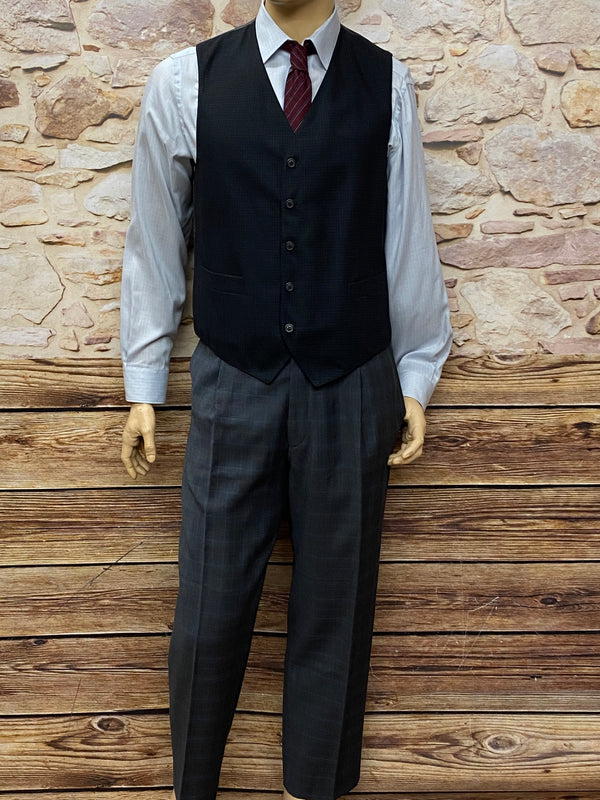 Karierter Vintage-Anzug für Herren, 20er Jahre Stil, Gr.50