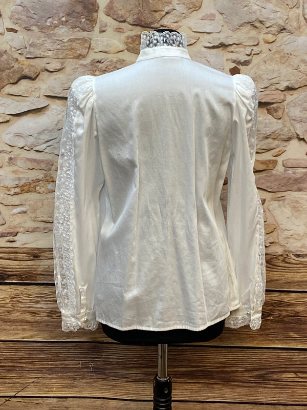 Rüschenbluse weiß Gr.38 Viktorianisch Gothic Steampunk