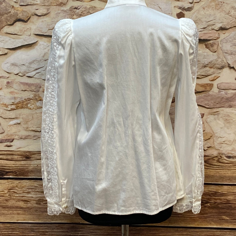 Rüschenbluse weiß Gr.38 Viktorianisch Gothic Steampunk