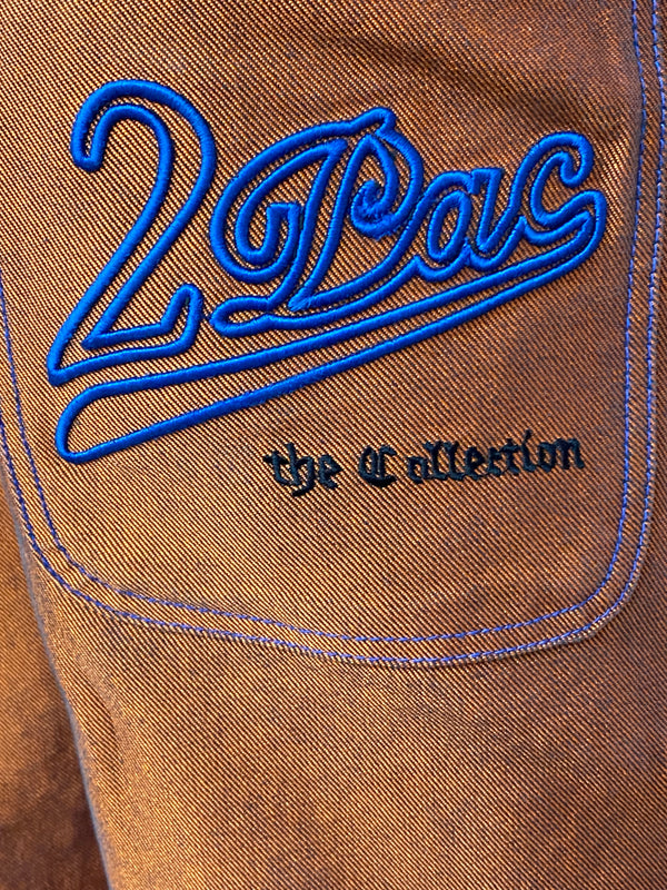 Vintage 90er Baggy Jeans Herren Gr. 32 – Hip-Hop Style mit 2Pac Schriftzug, Ansicht 2