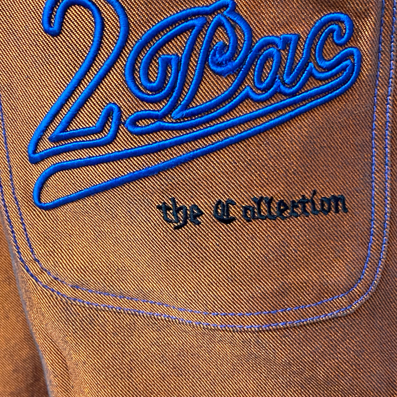 Vintage 90er Baggy Jeans Herren Gr. 32 – Hip-Hop Style mit 2Pac Schriftzug, Ansicht 2