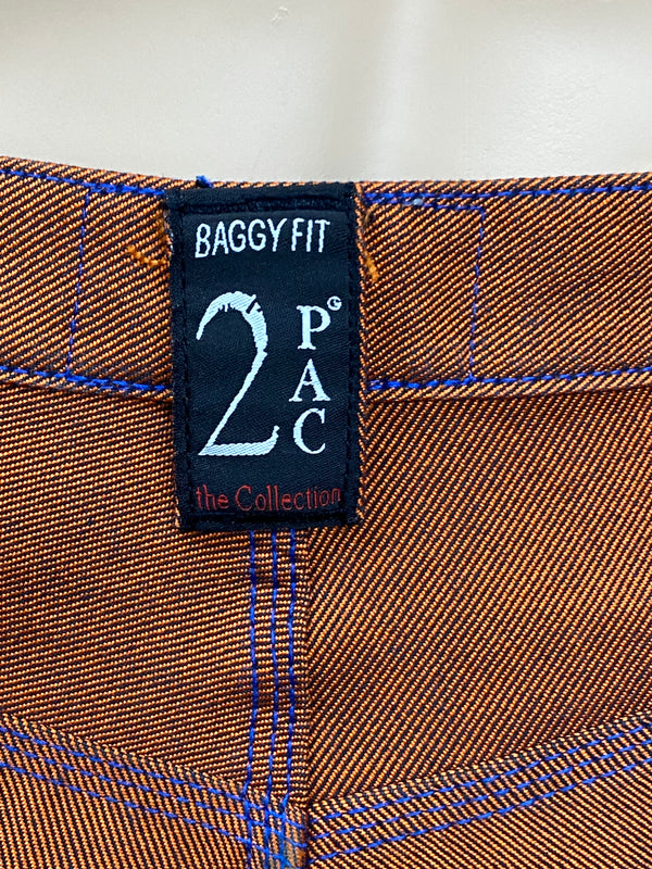 Vintage 90er Baggy Jeans Herren Gr. 32 – Hip-Hop Style mit 2Pac Schriftzug, Ansicht 3