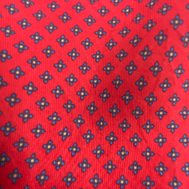 „Vintage Herren Ascot Krawatte mit geometrischem Muster in Rot“