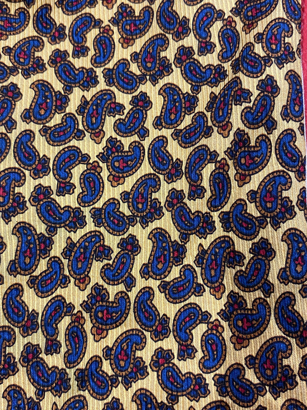 „Elegante Retro Schalkrawatte Herren aus reiner Seide mit Paisley Design“
