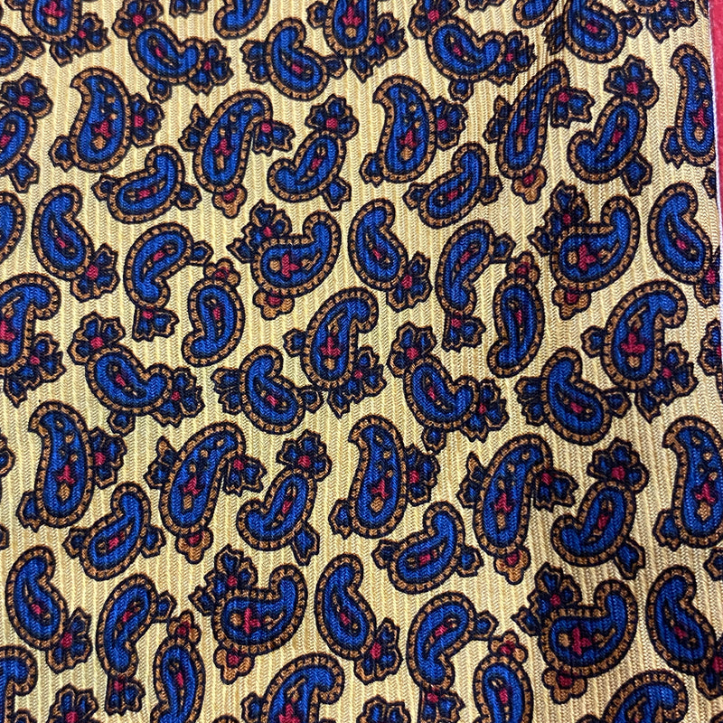 „Elegante Retro Schalkrawatte Herren aus reiner Seide mit Paisley Design“