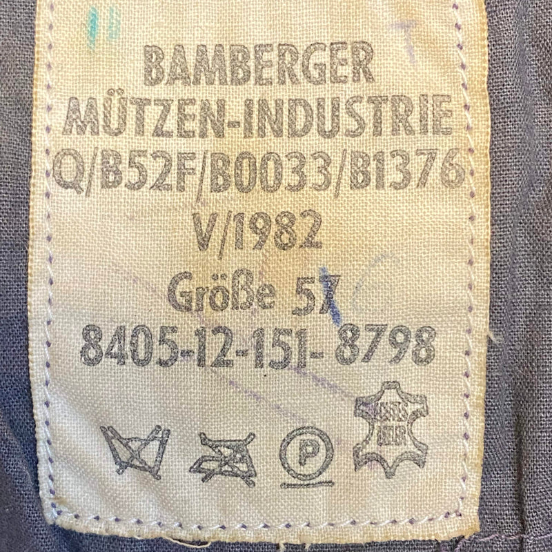 Vintage Uniform-Barett schwarz Gr. 57