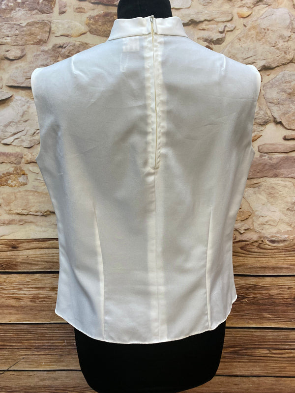 Vintage 60er Jahre Bluse – Cremeweiß – Gr. ca. M, Ansicht 3