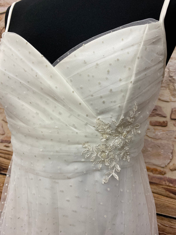 „Vintage Brautkleid kurz ivory Tüll Lilly Gr 42 Nahansicht