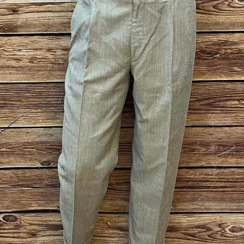 „Vintage Herren Bundfaltenhose beige Leinen Wolle Seide Größe 24“