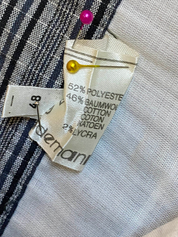 Vintage Hose Bundfaltenhose 1990er Streifen Ungetragen Unikat Gr. 48, Ansicht 5
