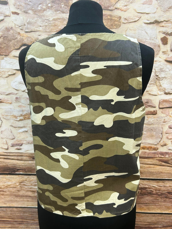 „Damen Tanktop Camouflage Muster Vintage 2000er Streetwear ärmellos“