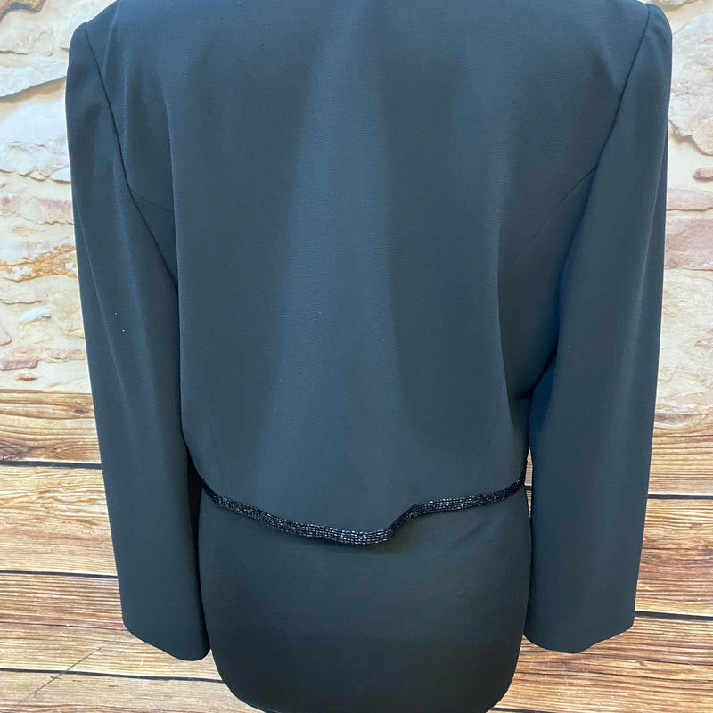 „Schwarzer Vintage Damen Bolero Rückansicht