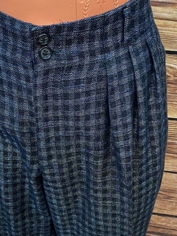 „Detail Bundfalten Vintage Damenhose 80er Jahre Karottenhose“