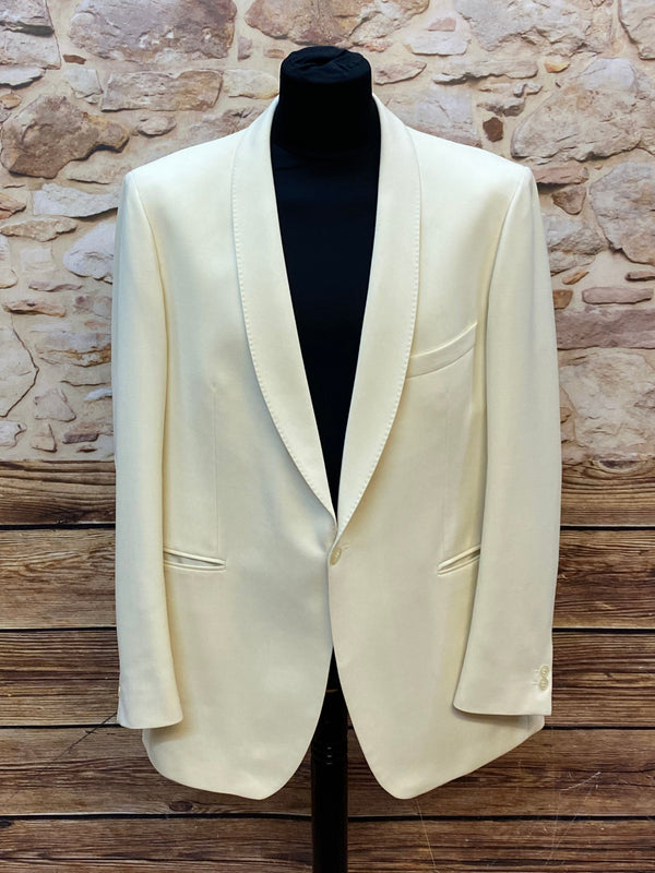 „Vintage Dinner Jacke creme Größe 56 Schurwolle Smoking Sakko elegant Hochzeit“