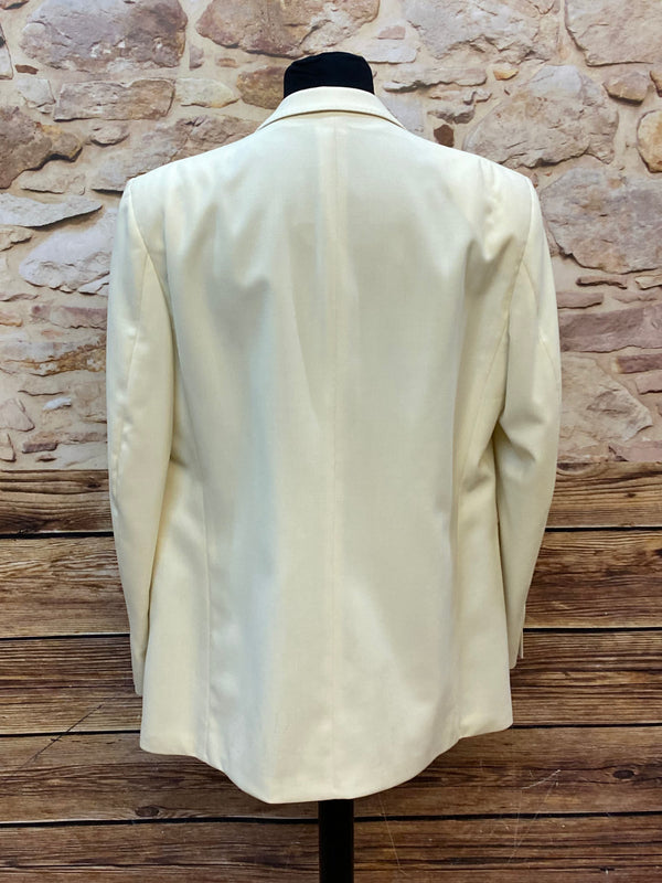 „Elegante Dinner Jacke Herren Vintage Größe 56 Hochzeit Gala creme“