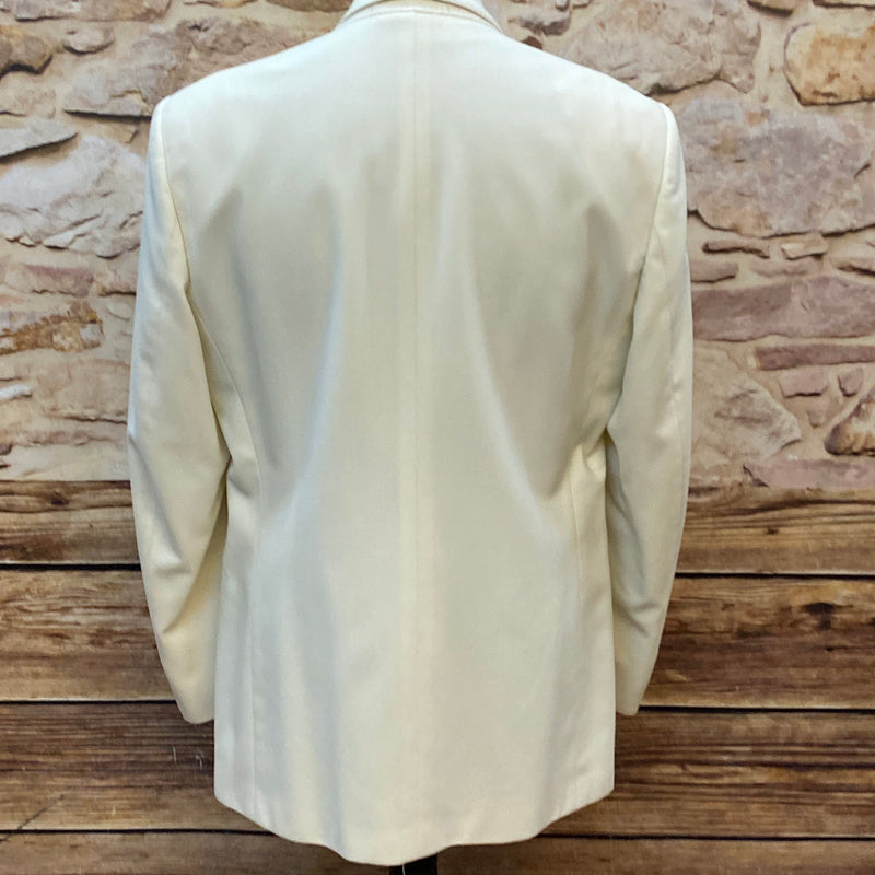 „Vintage Smoking Jacke creme Schurwolle festliches Herren Sakko Hochzeit“