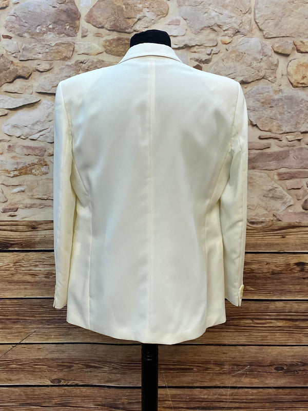 „Vintage Smoking Jacke creme Schurwolle Hochzeit Herren klassische Abendgarderobe“