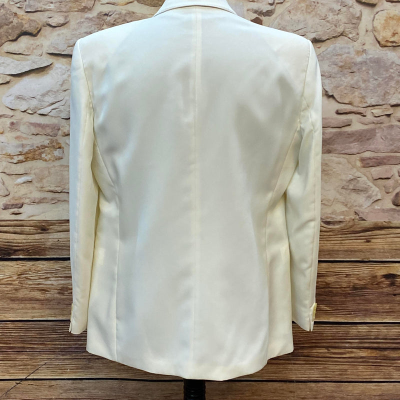 „Vintage Smoking Jacke creme Schurwolle Hochzeit Herren klassische Abendgarderobe“