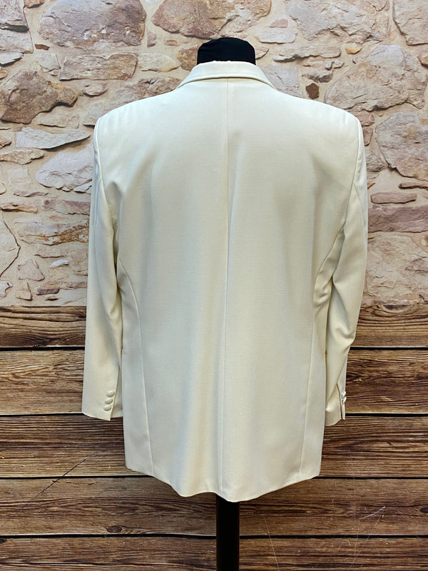 „Vintage Smoking Jacke creme Hochzeit Herren klassische Abendgarderobe Größe 52“