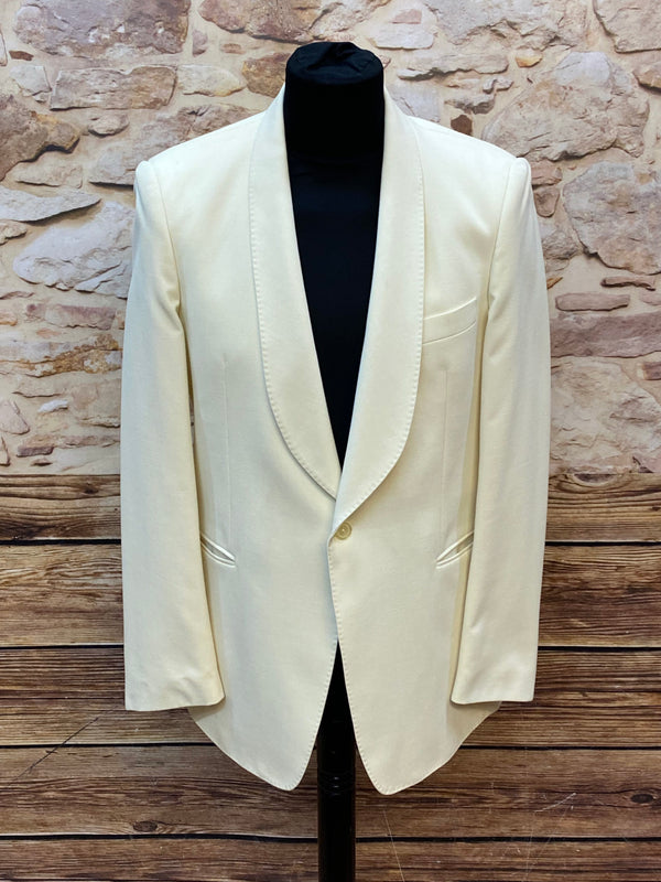 „Vintage Dinner Jacke creme Wilvorst Schurwolle Smoking Sakko Hochzeit elegant Herren“