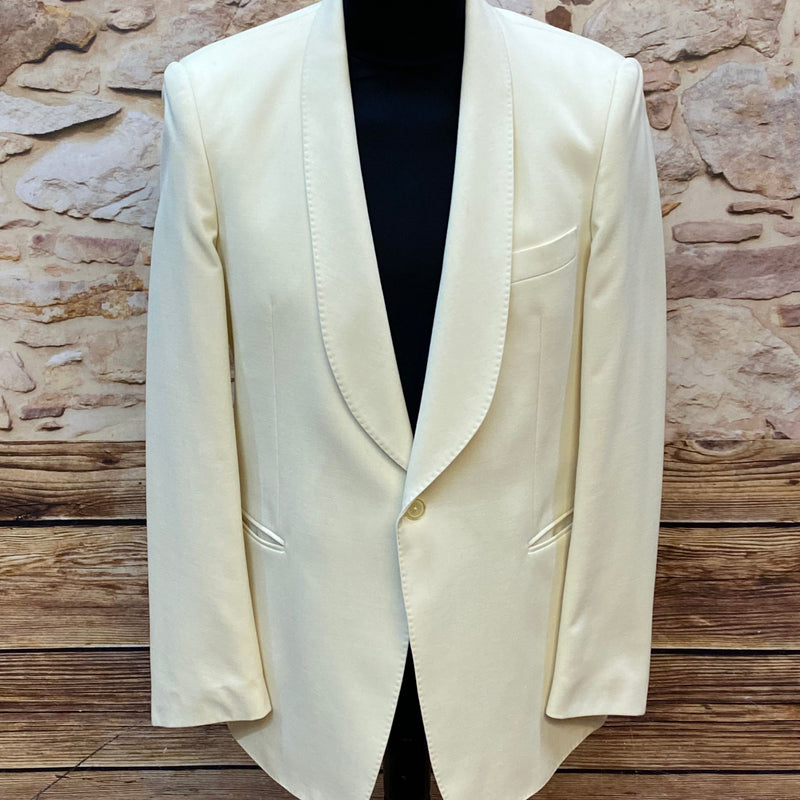 „Vintage Dinner Jacke creme Wilvorst Schurwolle Smoking Sakko Hochzeit elegant Herren“