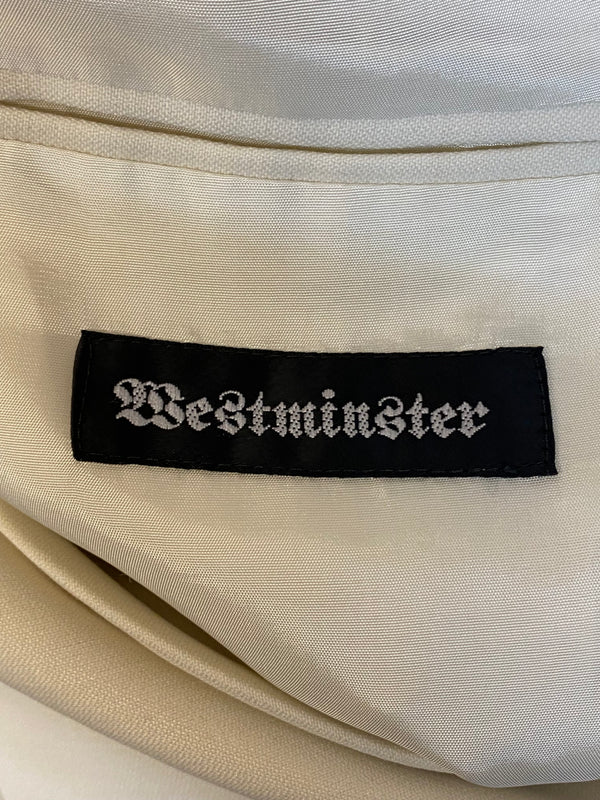 Vintage Dinner Jacke Creme Schurwolle Größe 52, Ansicht 4