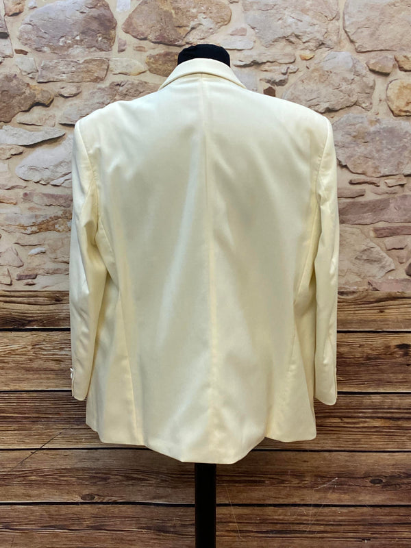 „Vintage Hochzeits Sakko Herren creme edles Dinner Jacket Schurwolle“