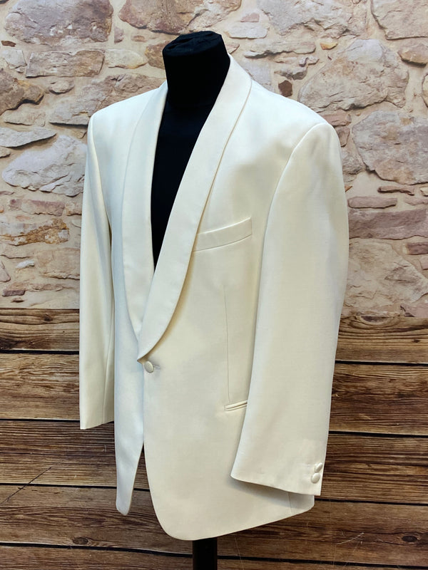„Vintage Smoking Sakko cremefarben seitliche Ansicht edles Dinner Jacket Herren“