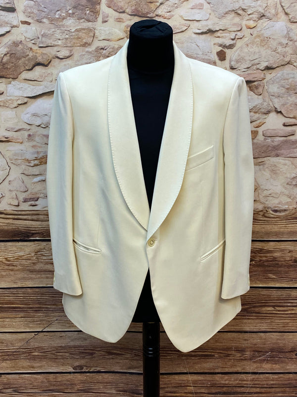 „Vintage Dinner Jacket Herren creme elfenbein Smoking Sakko Hochzeit“